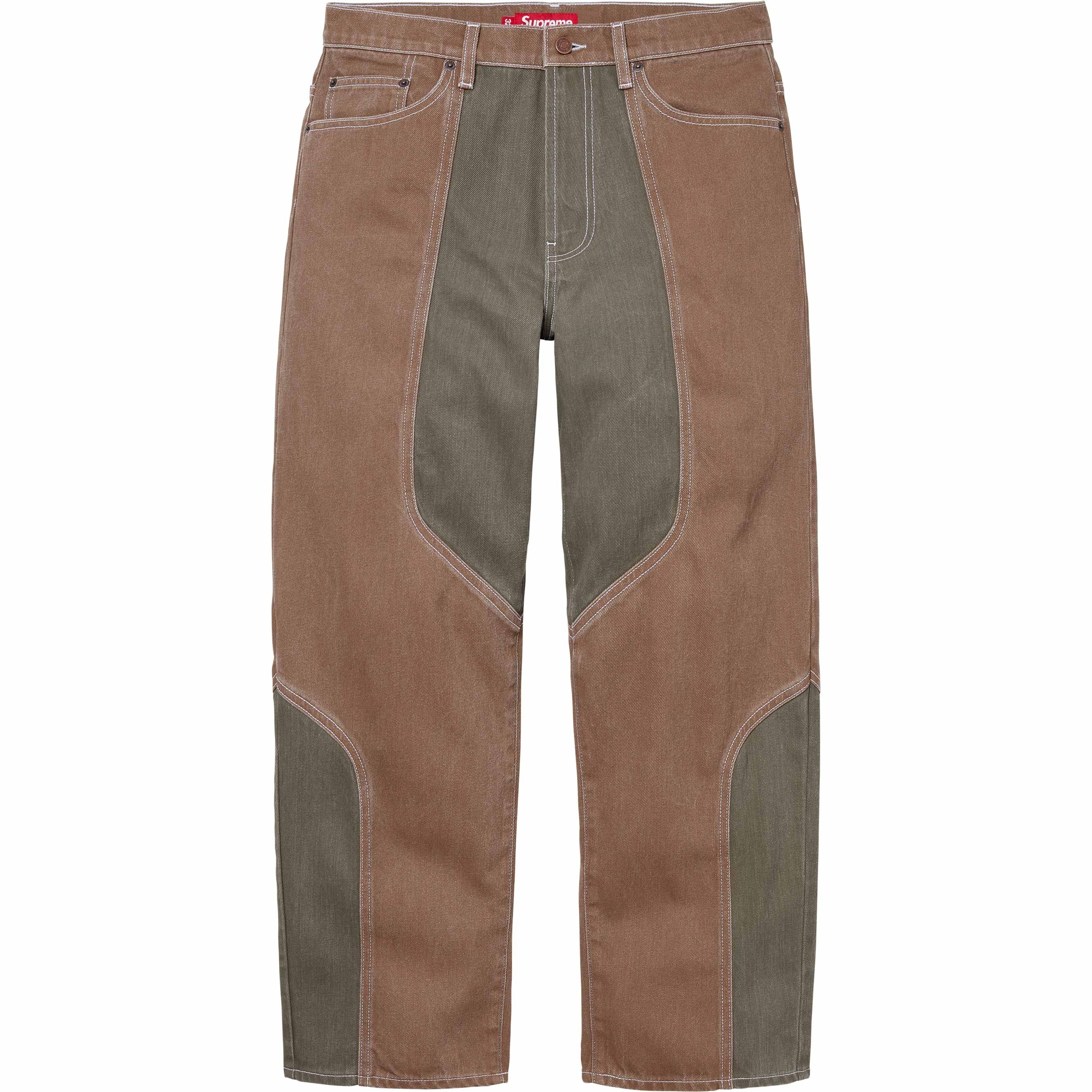 2-Tone Paneled Baggy Jean view 2